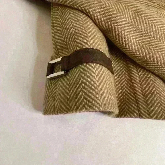 Ann Taylor Wool Tweed Cropped 5 Button Blazer Leather  Strap Embellishment 10 - Picture 3 of 7